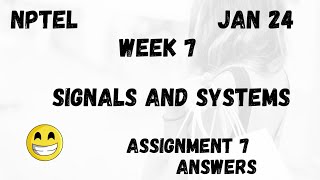 Signals and Systems  Assignment 7  NPTEL 2024 [upl. by Attenov519]