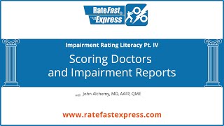 Impairment Rating Literacy  Scoring Doctors and Impairment Reports [upl. by Eiroc300]