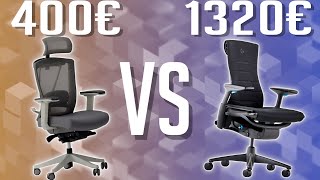 Une chaise à 1320€ face à une de 400€  Test Herman X Logitech Embody [upl. by Layman]