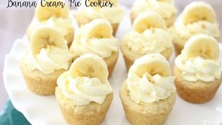 Banana Cream Pie Cookies  Butter With A Side of Bread [upl. by Ewald490]