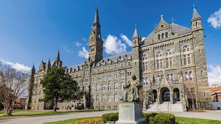 🇺🇸 GEORGETOWN UNIVERSITY CAMPUS TOURCLASSROOM RESEARCH LIBRARY SENIOR STUDY LOUNGE [upl. by Ellives]