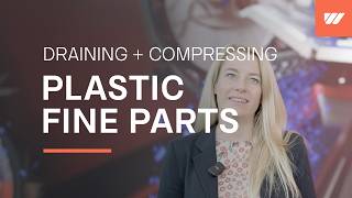 Draining of postconsumer plastic fine parts with a WEIMA C200 Duo press  Stiphout Plastics [upl. by Aleyak]