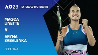 Magda Linette v Aryna Sabalenka Extended Highlights  Australian Open 2023 Semifinal [upl. by Aernda344]