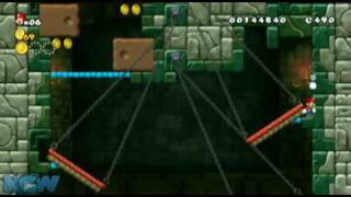 New Super Mario Bros Wii  Star Coin Location Guide  World 1Mid Castle  WikiGameGuides [upl. by Hermon]