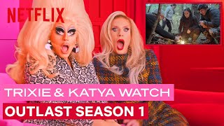 Drag Queens Trixie Mattel and Katya React to Outlast  I Like To Watch  Netflix [upl. by Ahsinet]