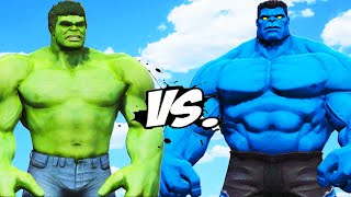 HULK VS BLUE HULK  EPIC BATTLE [upl. by Eleonore]