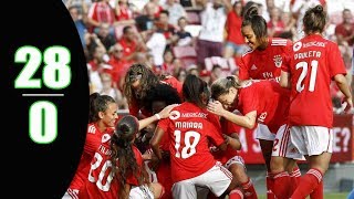 SL Benfica vs UD Ponte Frielas 280  Portuguese womens league 2018 [upl. by Iggam]