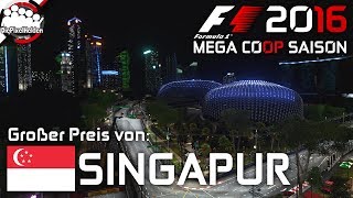 F1 2016 MEGA COOP SAISON 22  Lauf 8  Singapur  Rennen  Lets Play F1 2016 Mega Coop [upl. by Sukramaj]