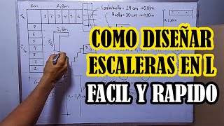 COMO DISEÑAR UNA ESCALERA DE FORMA FÁCIL Y RÁPIDO [upl. by Blumenfeld]