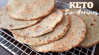 KETO TORTILLAS  SIN HARINAS 😱 ¡Fácil Rápido y Saludable SIN GLUTEN [upl. by Noiramaj658]