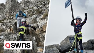 Brit seven youngest to ever climb Mount Olympus  after completing all 214 Wainwrights  SWNS [upl. by Nyl738]