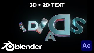 3D Shiny Text Animation  Blender 3D  After Effects Tutorial  Motion Graphics Tutorial [upl. by Holub]