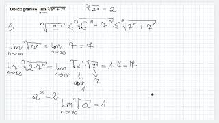 Granica ciągu z pierwiastkiem ntego stopnia [upl. by Ennairrek]