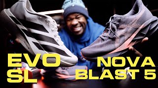 Asics Novablast 5 vs Adidas EVO SL Comparison [upl. by Ayam]