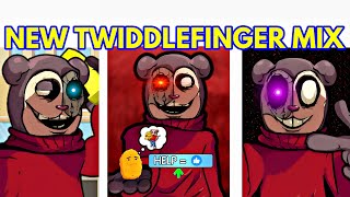 Friday Night Funkin Vs TWIDDLEFINGER PLANET FLORA MIX  TWIDDLE FINGER FNF ModHardCutscene [upl. by Nnayrrehs]