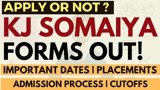 KJ Somaiya forms are out Exams accepted Only 1st NMAT attempt Placements Admission process [upl. by Notsej]