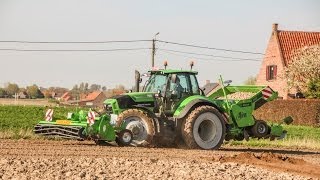 Deutz Fahr Agrotron 7250 TTV aardappelen planten 2014  Aardappelhoeve uit Tielt [upl. by Noe]