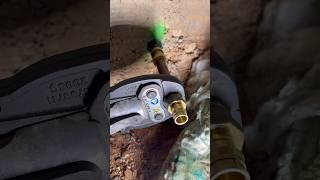 replacing a thinned out copper line in a basement plumber plumbing [upl. by Esyla13]