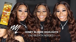 Honey Blonde Highlights NO BLEACH  L’Oréal HiColors Honey Blonde  Honey Brown Base  Dolce Mateo [upl. by Nemlaz244]