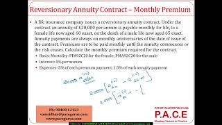 Reversionary Annuity Joint Life Contingent Payment [upl. by Hyozo67]