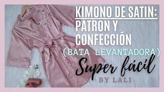 6 COMO HACER KIMONO de seda bata LEVANTADORA SALIDA DE BAÑO patrón y confección MALALI DIY [upl. by Adal]