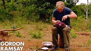 Gordon Ramsay Helps A Cambodian Tribe Butcher And Cook Buffalo  Gordons Great Escape [upl. by Norrek]