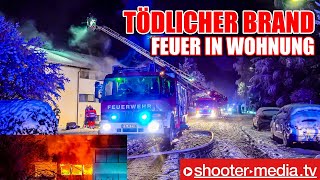 🔥 TÖDLICHER VOLLBRAND einer WOHNUNG 🚒  🚒 1 verletzter Feuerwehrmann wegen Glätte ❄️ [upl. by Bar]