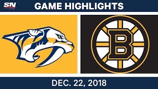 NHL Highlights  Predators vs Bruins  Dec 22 2018 [upl. by Mya758]