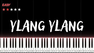 Ylang Ylang  FKJ  EASY Piano Tutorial [upl. by Eekcaj]