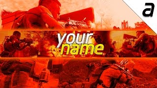 Gaming Banner Tutorial  template  Photoshop [upl. by Leonardo]