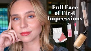 Full Face of First Impressions NEW Saie Concealers Kjaer Weis Blush Auric Glow Lust amp Lipsticks [upl. by Atinrahc]