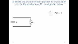 DC Circuits  Discharging RC Circuit [upl. by Kiona156]