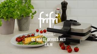 Het Wafelijzer  Frifri  Recept  Wafel gevuld met zalm [upl. by Nayllij]