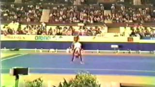 10th T JPN Tomoko Okabe FX  1985 World Gymnastics Championships 9125 [upl. by Odlanyar]