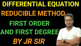 differential equation  reducible method  BscEngineering  JR SIR [upl. by Werdna]