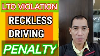 RECKLESS DRIVING LTO VIOLATION [upl. by Acireh939]