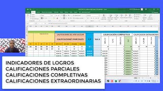 REGISTRO DE CALIFICACIONES EN EXCEL  INDICADORES DE LOGROS  CALIFICACIONES PARCIALES  DESCARGAR [upl. by Aihpled]