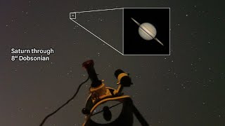 Saturn through 8quot Dobsonian telescope [upl. by Otter]