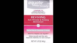 Equate Advanced Reviving Anti Wrinkle and Firming Moisturizer Face and Neck Cream Compare to LOreal [upl. by Veedis]