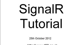 SignalR with KnockoutJs Tutorial [upl. by Nguyen]