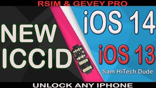 New ICCID OCTOBER 2020 How to Unlock Tmobile  Sprint iPhone Gevey Pro  Rsim iOS 13 amp iOS 14 [upl. by Eralcyram]