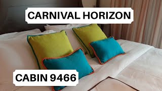 Carnival Horizon Cabin 9466 Category HI  Havana AftView Extended Balcony Stateroom [upl. by Nitaj326]