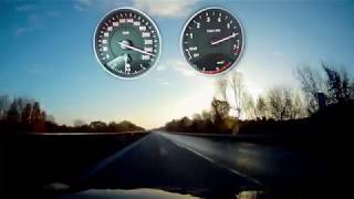 BMW 116i F20 250 kmh Top Speed Run Autobahn view [upl. by Yorker]