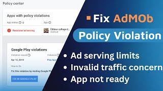 How to fix Google AdMob Policy violation issue  Ad limit App not Ready  Invalid Traffic [upl. by Lewis]