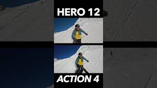 GoPro Hero 12 vs DJI Action 4 Skiing Test goprohero12 djiaction4 [upl. by Sayette574]