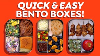 3 Quick amp Easy Bento Box Lunch Ideas [upl. by Rene]