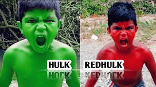 HULK VS RED HULK  angry hulkboy  hulk transformation [upl. by Yrailih464]