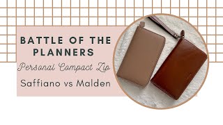 Battle of the Planners  Filofax Saffiano vs Malden Personal Compact Zip [upl. by Caputto509]