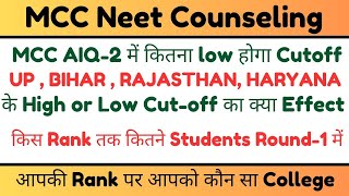MCC Round2 expected seat vacancy  Mcc round 2 expected cutoff marks  mcc low cutoff round 2 [upl. by Moffitt]