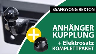 Anhängerkupplung SSANGYONG REXTON  GDW Komplettsatz  Montage von Rameder [upl. by Gaven]